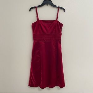 Theory Spaghetti Strap red Satin Dress Size 6